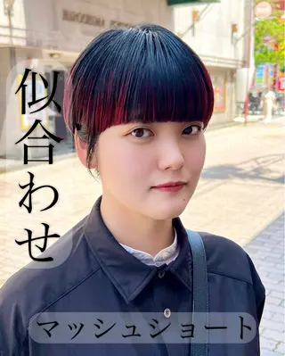 ショート 紙屋町ショート /ボブ　パーマ河内蓮のヘアスタイル