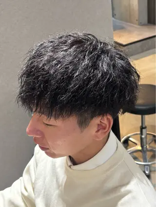 パーマ メンズ メンズ特化 ulus高森蓮のヘアスタイル