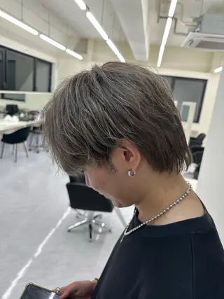 カラー パーマ メンズ 岡部 琉斗のヘアスタイル