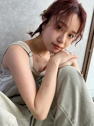 ミディアム カラー ヘアアレンジ letterby novel  はるみのヘアスタイル