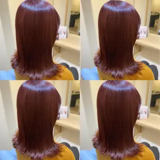 ミディアム カラー 金島 青のヘアスタイル