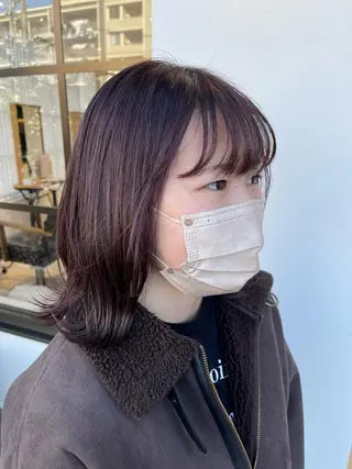 ミディアム 由比藤理子 ブリーチカラー🌈のヘアスタイル