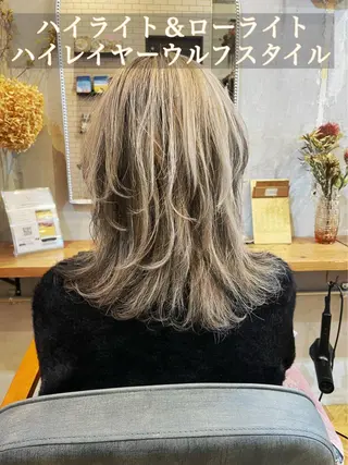 ミディアム カラー エクステ指名No.1 【店長】橘田のヘアスタイル