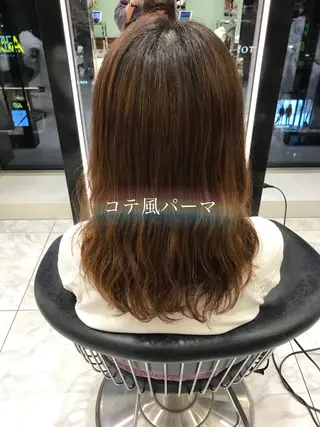 セミロング デジタルパーマ🫧 韓国風ヘア🫧サクラのヘアスタイル