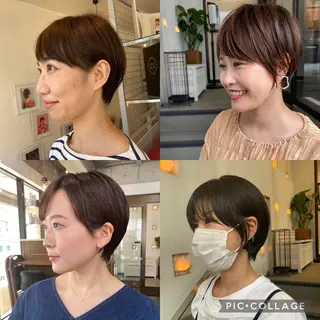 ショート カラー ヘアアレンジ ナカジマ ボブ/レイヤーのヘアスタイル