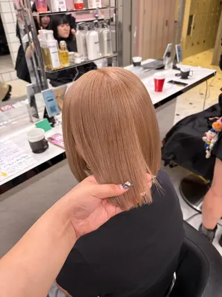 ロング カラー 透明感ベージュカラー 🪞上野🪞AIのヘアスタイル