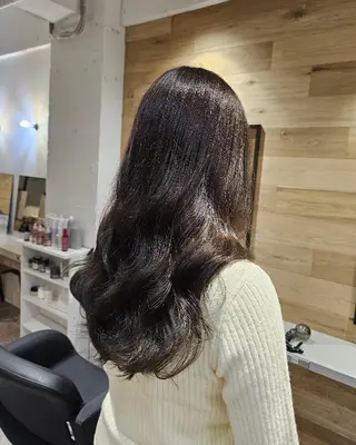 ロング Ayu🐾縮毛矯正/ ブリーチ無しカラーのヘアスタイル