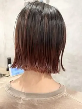 ミディアム ブリーチなし透明感 カラー✨山仲絢圭のヘアスタイル