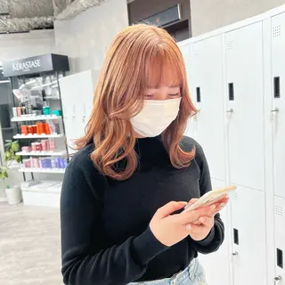 セミロング カラー JUNSHIN🦋 ヘアセット／カラーのヘアスタイル