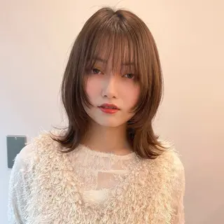 ミディアム カラー 縮毛矯正/ストンボブ Wカラー💎ヒデジのヘアスタイル