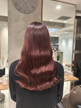 ロング カラー ヘアアレンジ 《暖色/韓国hair 》🇰🇷桑原ユキネのヘアスタイル