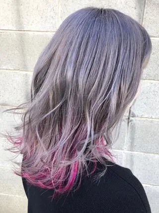 カラー ダブルスキルエクステ /羽エクステ白石宇由のヘアスタイル