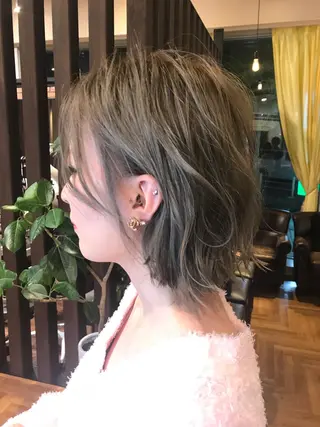 ミディアム カラー ヘアアレンジ パーソナルカラー☆ 永尾拓也のヘアスタイル