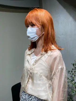 セミロング 無料カットモデル 丸川英心のヘアスタイル