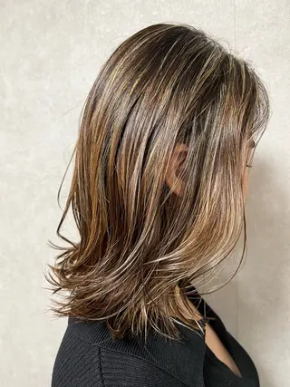 ミディアム カラー MIKOTO/マンツ ーマン/髪質改善🤎のヘアスタイル