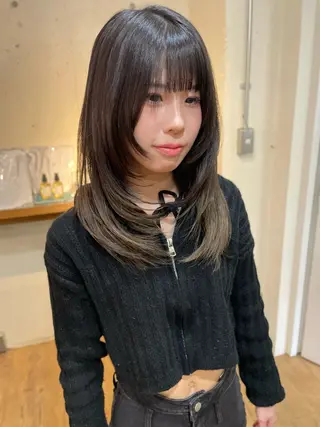 ロング YUKI 新宿カット パーマ/カラーのヘアスタイル