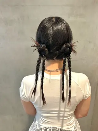 セミロング ヘアアレンジ タナカ カナ🫧のヘアスタイル