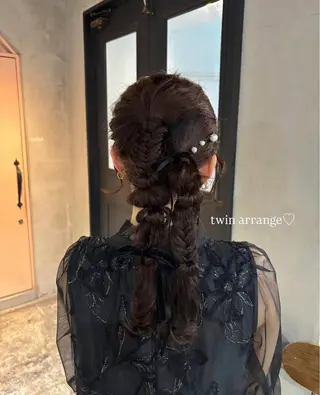 ロング 光本 杏のヘアスタイル