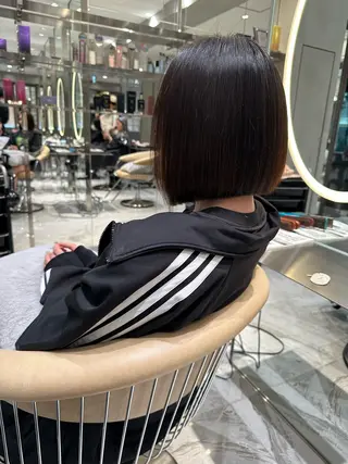 ショート カラー ブリーチなし 透明感カラー/艶髪のヘアスタイル