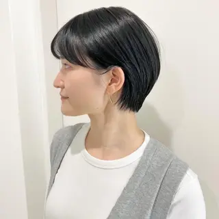 ショート カラー ボブパーマ/縮毛矯正 /かわいい/せき🫧のヘアスタイル