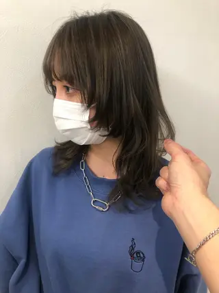 セミロング やまぎし ひろきのヘアスタイル