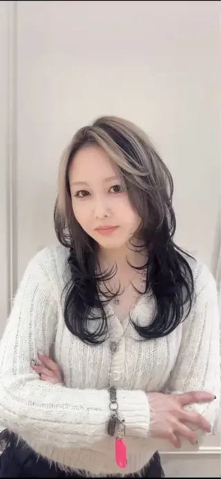 ロング カラー 野田阪神/レイヤー/ ハイライト/yuuのヘアスタイル