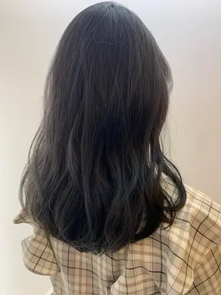 セミロング カラー hub hair レイヤー/透明感のヘアスタイル