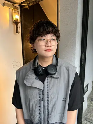 ショート パーマ ショート/ウルフ ハイトーン/カイセイのヘアスタイル