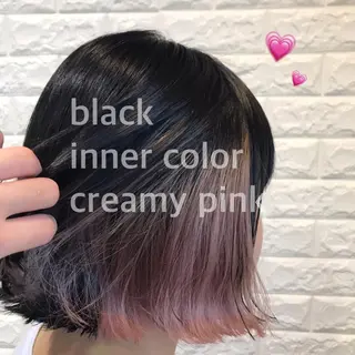 ショート カラー ヘアアレンジ 烏丸韓国ヘア🇰🇷 ayaka🎀のヘアスタイル