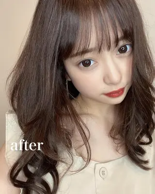 ミディアム カラー 渋谷レイヤーカット❌ 縮毛矯正専門/武田涼のヘアスタイル