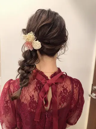 ミディアム カラー ヘアアレンジ ロングレイヤー 🤍山内　飛鳥🤍のヘアスタイル