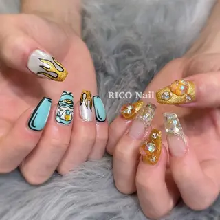 ネイル RICO Nail パーツつけ放題🌈のネイルデザイン