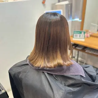 ミディアム カラー 【完全個室】髪質改善 暖色カラー/山崎唯奈のヘアスタイル