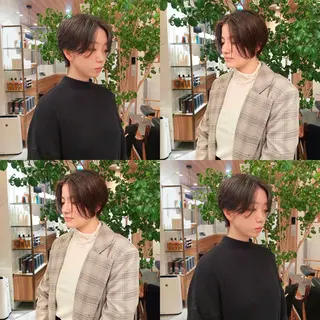 ショート カラー パーマ 🍃服部 雅哉🍃銀座◎のヘアスタイル