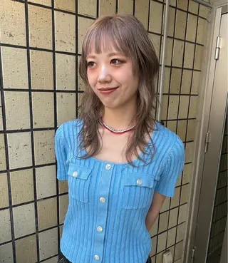 ロング カラー レイヤーボブ/暖色カ ラー/ユウカのヘアスタイル