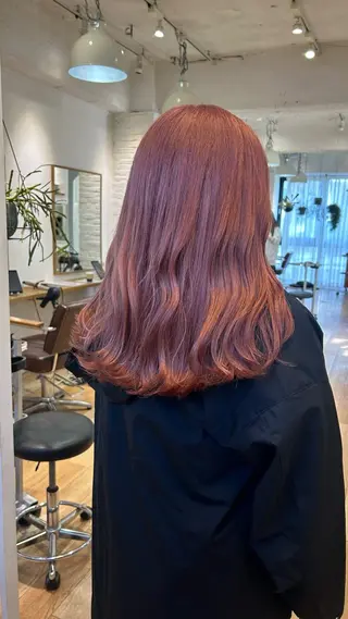 ミディアム カラー じゅわっと暖色カラー 🍊Moemiのヘアスタイル