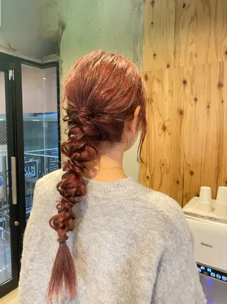 ロング カラー ヘアアレンジ フリーランス美容師 MIZUKIのヘアスタイル