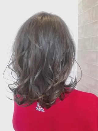 ミディアム カラー ヘアアレンジ 久保田 茜のヘアスタイル