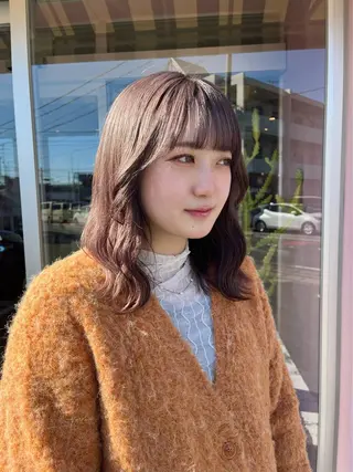 ミディアム カラー ♡ナナコ♡ レイヤー/艶髪のヘアスタイル