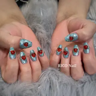 ネイル RICO Nail パーツつけ放題🌈のネイルデザイン