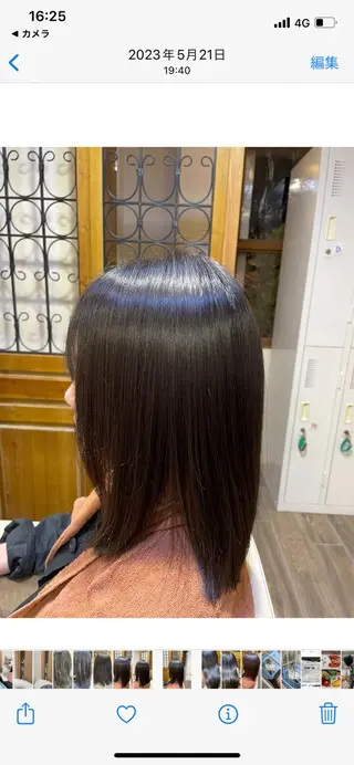 ミディアム 山木 裕子のヘアスタイル