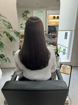 ロング カラー 艶ボブ🤎ボブパーマ 透明感カラー\メンズのヘアスタイル
