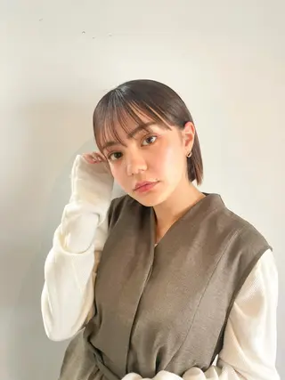 ショート カラー パーマ CEINE PATHのヘアスタイル