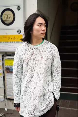 ロング メンズ 千葉 慎也のヘアスタイル