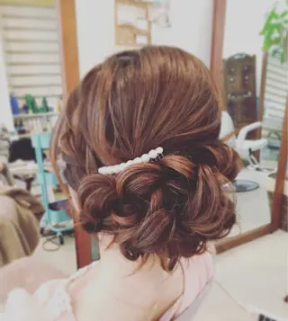 ショート ミディアム セミロング ロング ヘアアレンジ 早朝✨ヘアセット 着付け/清水玲歌のヘアスタイル