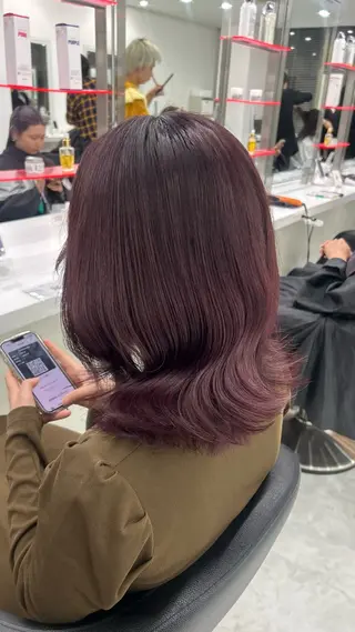 ロング カラー パーマ ヘアアレンジ メンズ キッズ 盛れ韓国ハイトーン 🎀Himari🎀のヘアスタイル