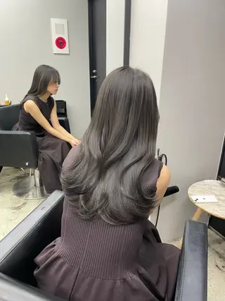 ロング カラー 新宿/韓国ヘア/ 髪質改善ストレートのヘアスタイル