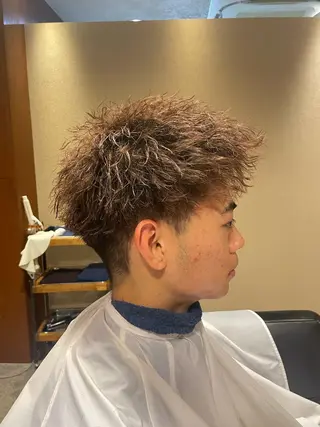 パーマ メンズ メンズパーマ特化/波 巻きツイスパ 長町至のヘアスタイル