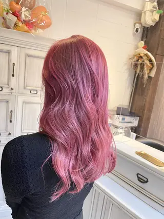 ロング カラー 髪質改善で 憧れの潤艶美髪にのヘアスタイル