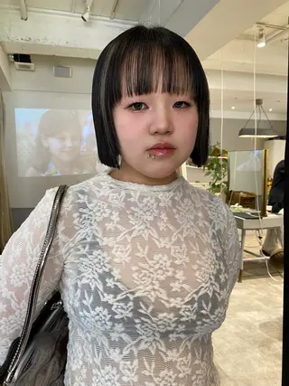 セミロング カラー 薄暮 マツイ レンのヘアスタイル